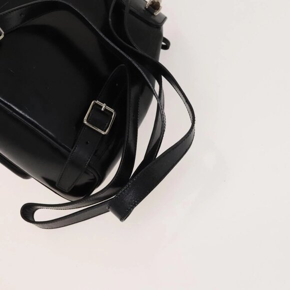 GUCCI Bamboo Backpack Enamel Black Silver 003 2034 0030 Auth 135553 - Picture 12 of 16